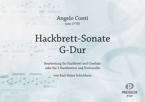 Angelo Conti: Hackbrettsonate G-Dur, Noten