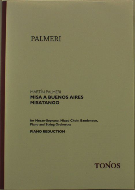 Martin Palmeri: Misa a Buenos Aires - Misatango, Noten