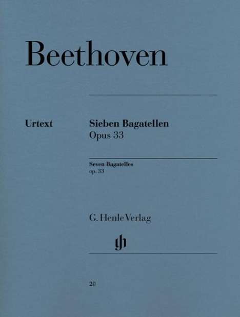 7 Bagatellen op.33, Klavier, Noten