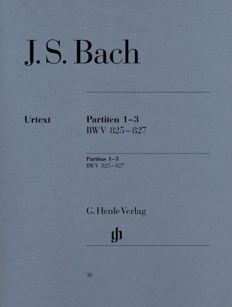Bach, J: Partiten 1-3 BWV 825 - 827, Noten