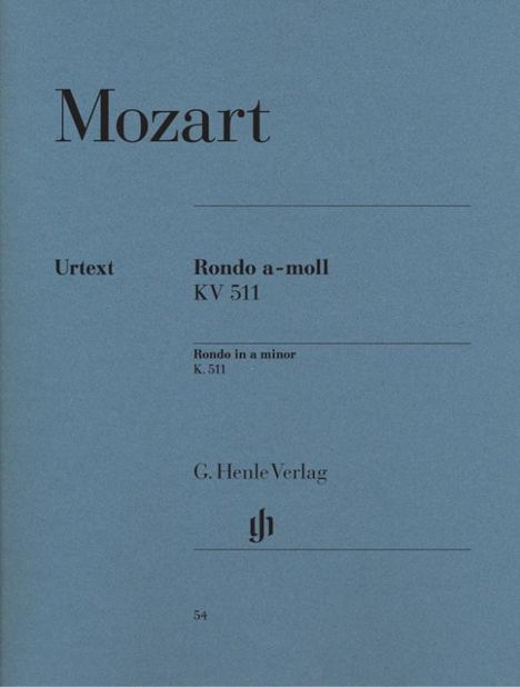 Mozart, Wolfgang Amadeus - Rondo a-moll KV 511, Noten