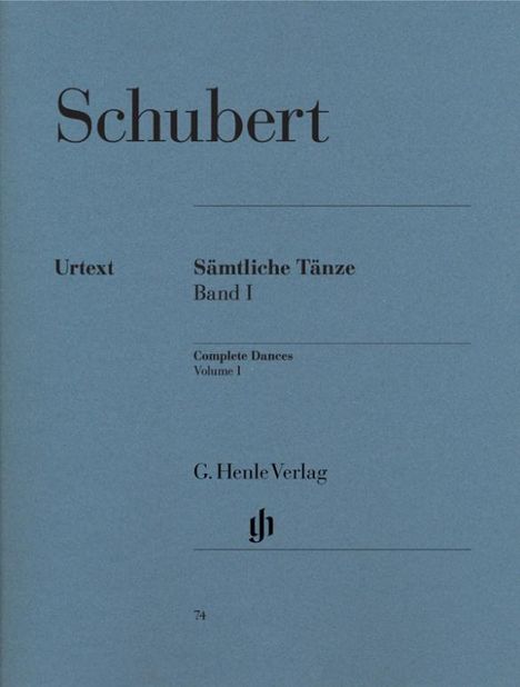 Schubert, Franz - Sämtliche Tänze, Band I, Noten