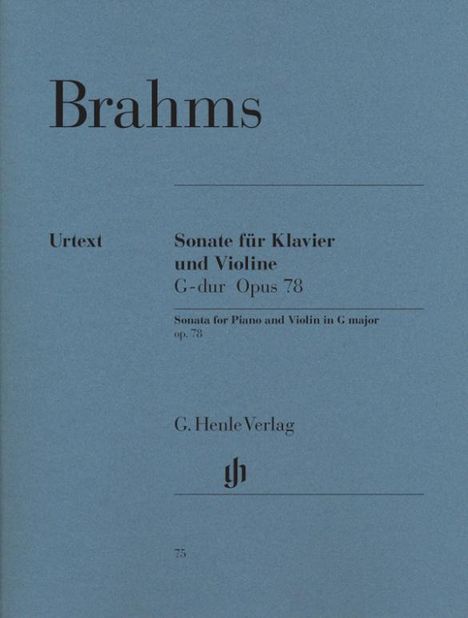 Johannes Brahms: Brahms, J: Sonate für Klavier und Violine G-dur op. 78, Buch