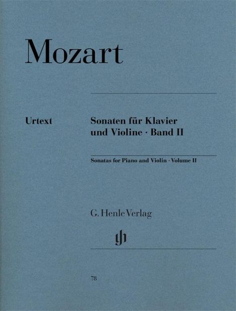 Sonaten für Klavier und Violine, Band II, Noten