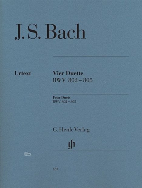Vier Duette BWV 802-805, Klavier, Noten