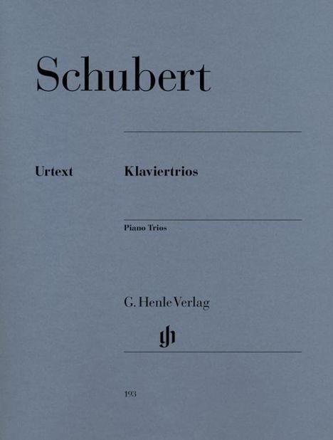 Franz Schubert: Klaviertrios, Noten