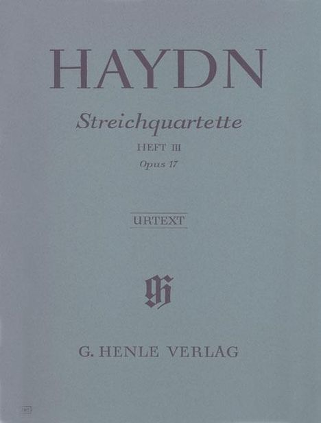 Haydn, J: Streichquartette Heft III op. 17, Buch