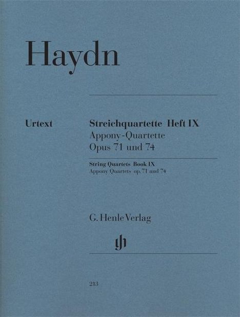 Haydn, J: Streichquartette Heft IX op. 71 und 74, Buch