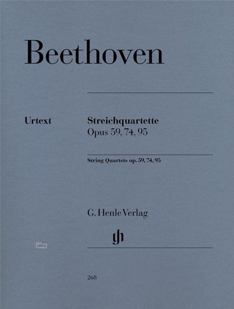 Streichquartette op.59, 74, 95, Noten