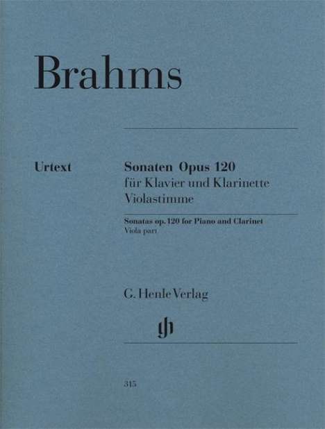Johannes Brahms: Sonaten für Klarinette und Kla, Noten