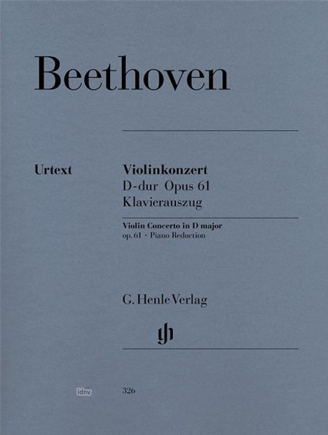 Violinkonzert D-Dur op.61, Klavierauszug, Noten