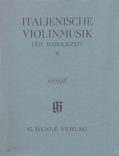 Italienische Violinmusik der Barockzeit Band II, Noten