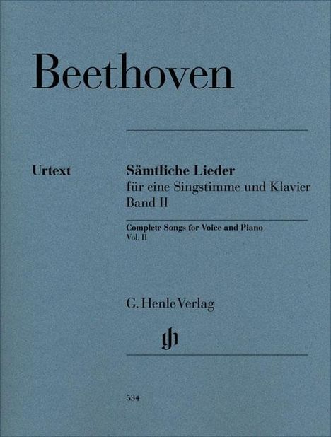 Sämtliche Lieder und Gesänge mit Klavier, Gesang und Klavier. Bd.2, Noten
