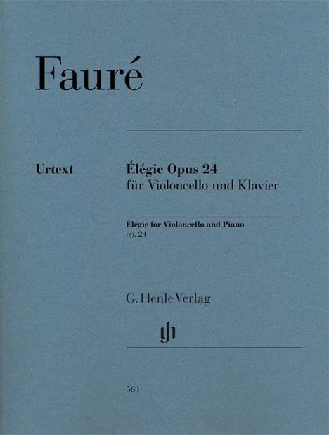 Élégie Opus 24 für Violoncello und Klavier, Noten