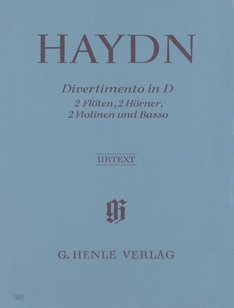 Haydn, J: Divertimento D-dur Hob. II:8 für 2 Flöten, 2 Hörne, Buch