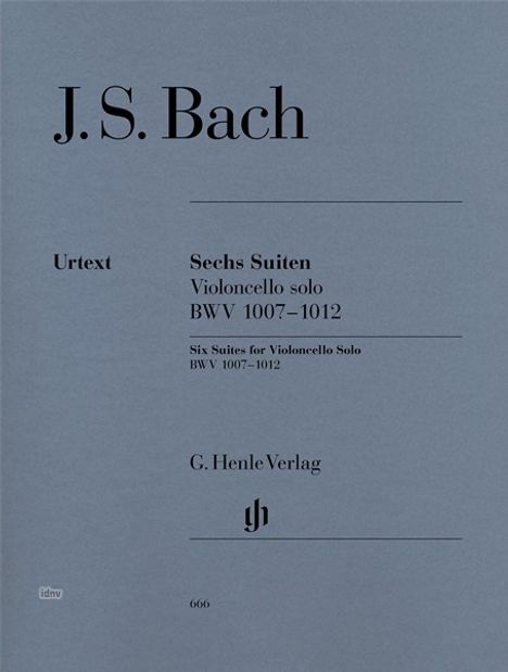 6 Suiten für Violoncello solo BWV 1007-1012, Noten