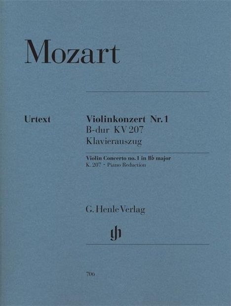 Mozart, W: Violinkonzert Nr. 1 B-dur KV 207, Noten