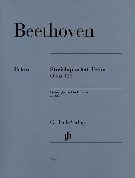 Beethoven, L: Streichquartett F-dur op. 135, Noten