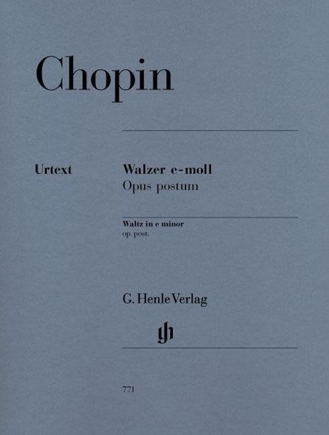 Chopin, F: Walzer e-moll op. post., Buch