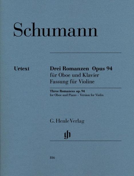 Schumann, Robert - Drei Romanzen op. 94 für Oboe und Klavier, Noten