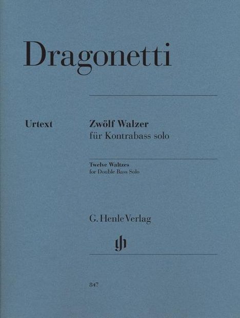 Domenico Dragonetti: Zwölf Walzer für Kontrabass solo, Noten