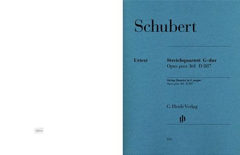 Franz Schubert: Schubert, F: Streichquartett G-dur op. post. 161 D 887, Noten