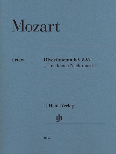 Wolfgang Amadeus Mozart: Eine kleine Nachtmusik (Divertimento), G-Dur KV 525, Stimmen, Noten