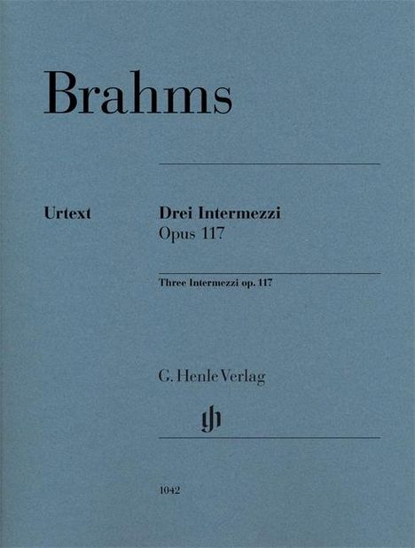 Johannes Brahms: Drei Intermezzi op. 117, Noten