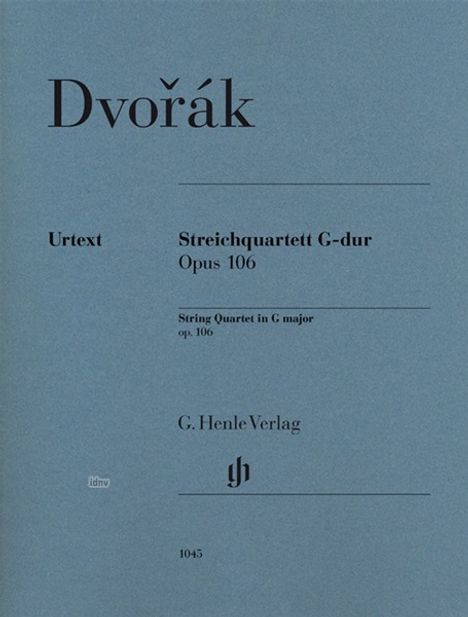 Dvorák, A: Streichquartett G-dur Opus 106, Buch