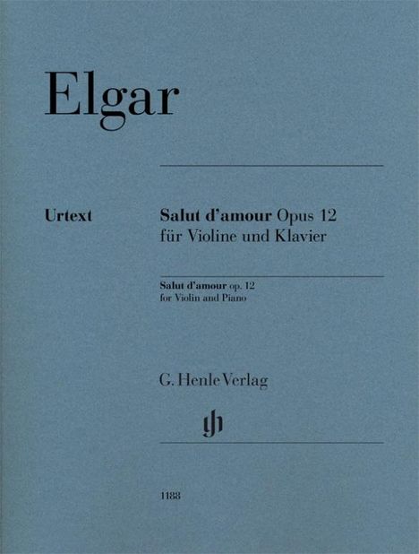 Salut d'amour op. 12 für Violine und Klavier, Buch