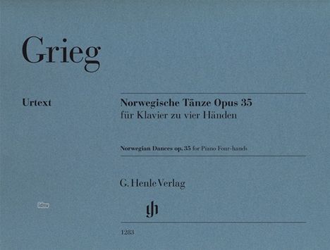 Edvard Grieg: Norwegische Tänze Opus 35 für Klavier zu vier Händen, Urtext, Noten