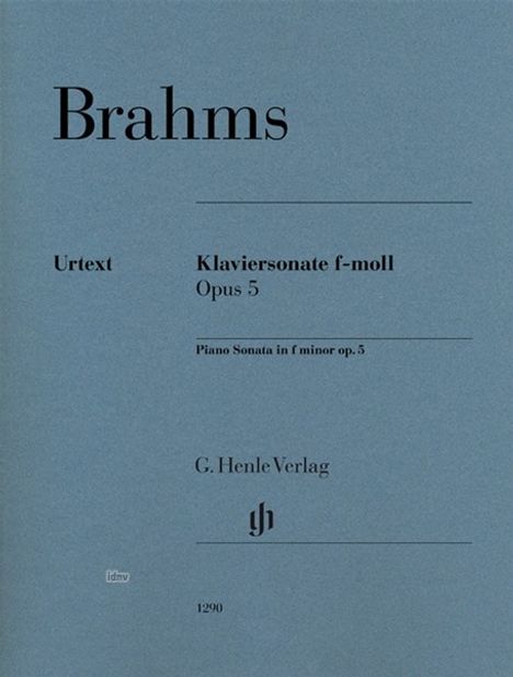 Johannes Brahms: Klaviersonate f-moll op. 5, Noten