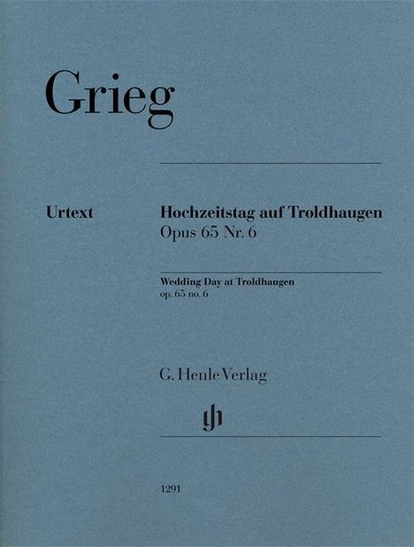 Edvard Grieg: Hochzeitstag auf Troldhaugen  op. 65,6, Noten