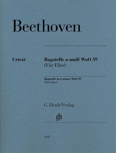 Ludwig van Beethoven (1770-1827): Bagatelle a-moll WoO 59 (Für Elise), Buch