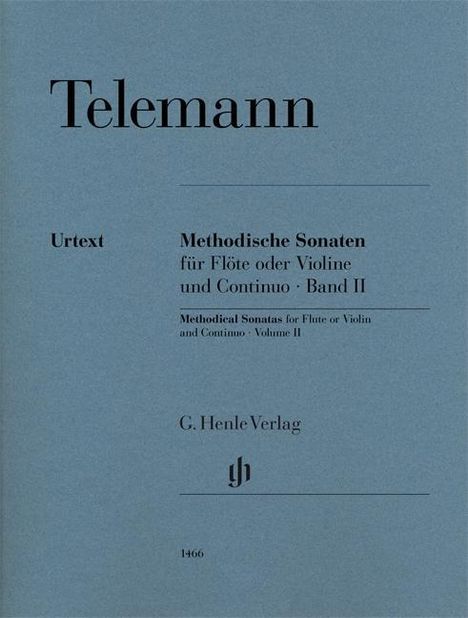 Telemann, G: Methodische Sonaten für Flöte Bd.II/Partit., Buch