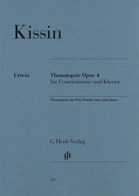 Kissin, E: Thanatopsis op. 4 for female voice/ piano, Buch