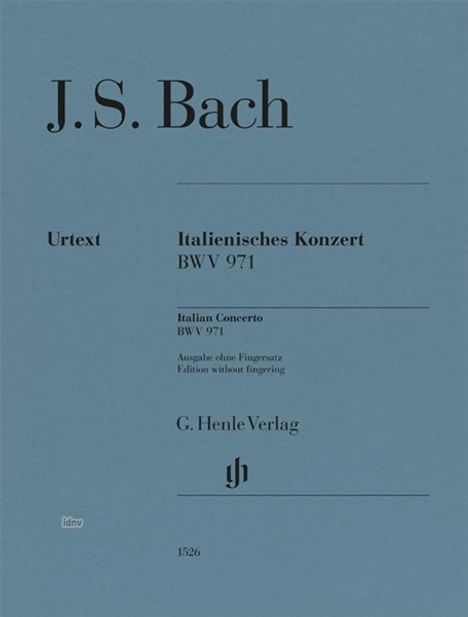 Johann Sebastian Bach: Italienisches Konzert BWV 971, Noten