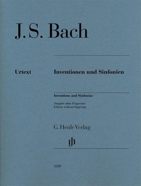 Johann Sebastian Bach (1685-1750): Inventionen und Sinfonien für Klavier zu zwei Händen. Urtextausgabe ohne Fingersatz, Buch