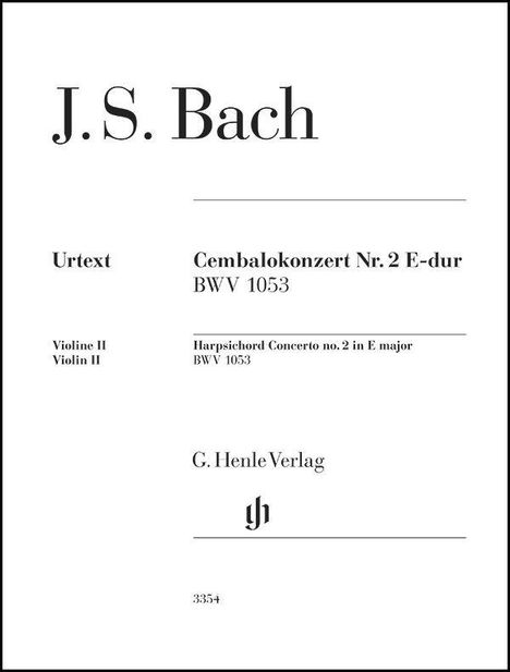 J.S. Bach, Cembalokonzert Nr. 2 E-dur BWV 1053, G. Henle Verlag Logo.
