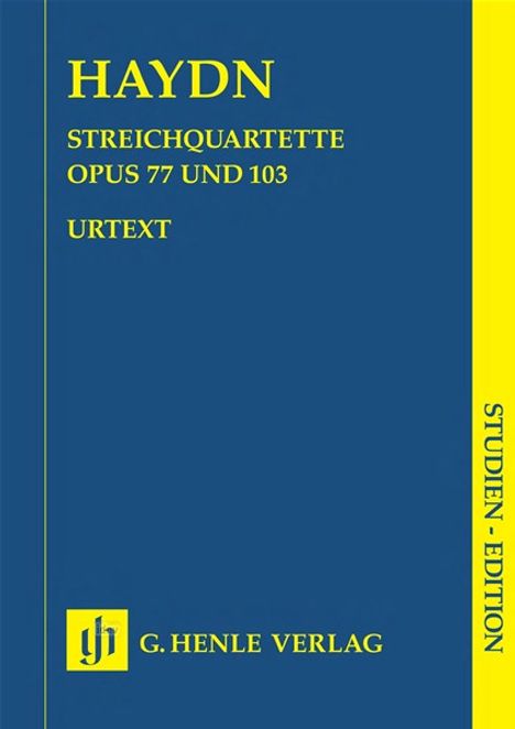 Streichquartette op.77 (Lobkowitz-Quartett) und op.103 (Letztes Quartett), Studien-Edition, Noten