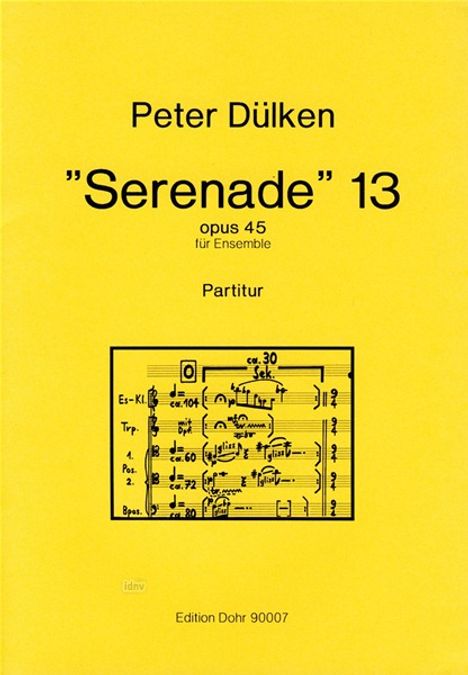 Peter Dülken: "Serenade" 13 op. 45, Noten