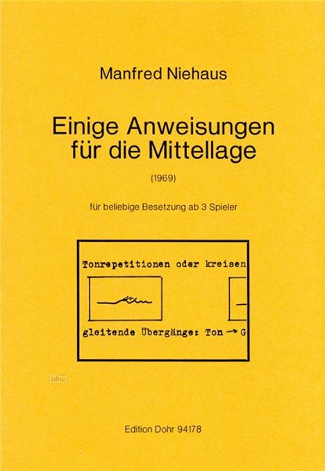 Manfred Niehaus: Einige Anweisungen für die Mit, Noten