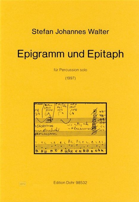 Stefan Johannes Walter: Epigramm und Epitaph, Noten