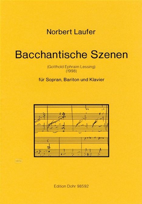 Bacchantische Szenen, Noten