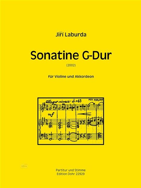 Jiri Laburda: Sonatine für Violine und Akkor, Noten