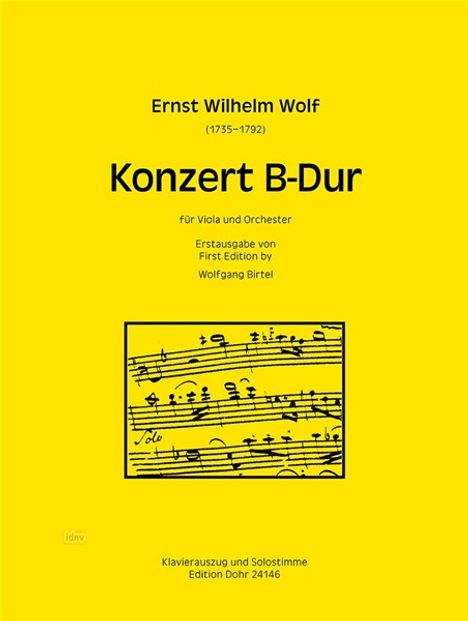 Ernst Wilhelm Wolf: Konzert für Viola und Orcheste, Noten