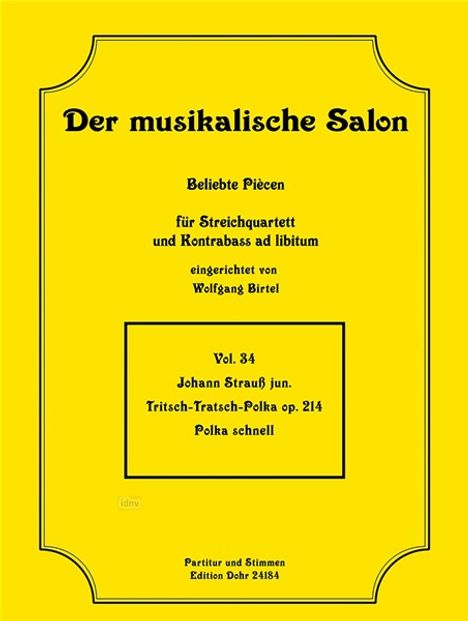 Johann Strauss II: Tritsch-Tratsch-Polka op. 214, Noten