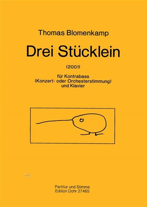 Thomas Blomenkamp: Drei Stücklein für Kontrabass und Klavier (2001), Noten