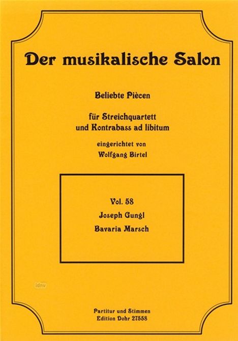 Joseph Gungl: Bavaria Marsch, Noten