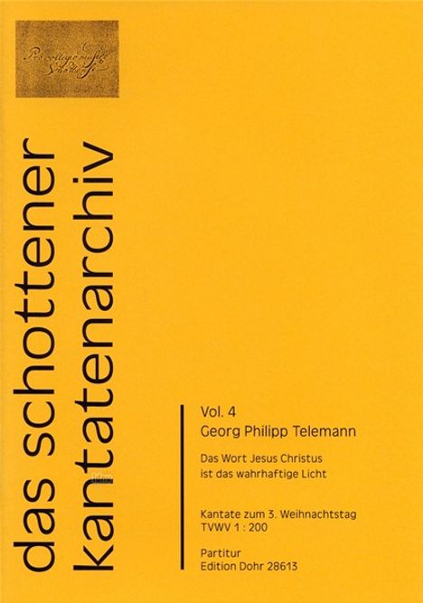 Georg Philipp Telemann: Das Wort Jesus Christus ist da, Noten